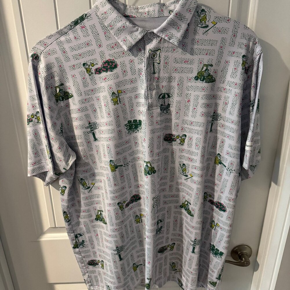 Waggle Golf XXL Gnome Augusta Limited Addition performance golf polo